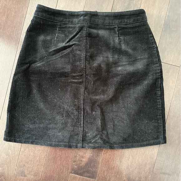 Twik Corduroy Mini Skirt, Size XS, color black - Picture 8 of 8